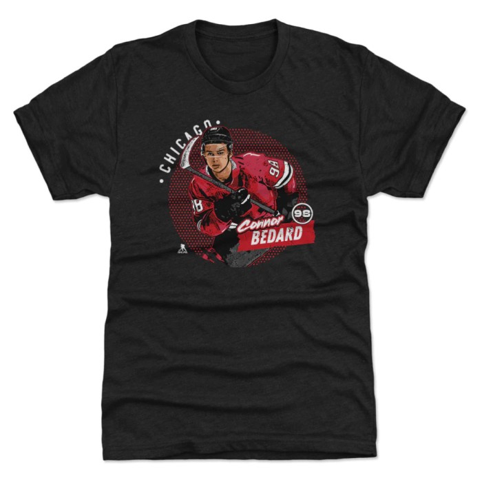 Chicago Blackhawks tricou de bărbați Bedard #98 Dots WHT 500 Level - XL
