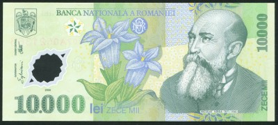 q569 Bancnota 10000 LEI 2000 POLIMER semnatura GHIZARI UNC NECIRCULATA foto
