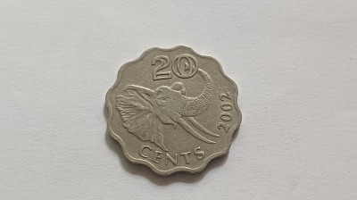 Swaziland- 20 centi 2002 foto