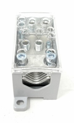 Clema pe sina bloc distributie PVB 500-4 4 500A 1x150-240mm &amp;sup2; + 4x10-70mm &amp;sup2; + 4x2,5-16mm &amp;sup2; 1000V AC DC foto