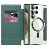 Husa Samsung Galaxy S24 Ultra Asteroid GSM SmartMag Book Case, verde