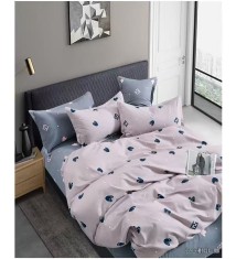 Lenjerie pat single,bumbac finet,4 piese,cearceaf cu elastic 140x200cm,cearceaf pilota 150x220cm,2 fete de perna 50x80cm-A1153