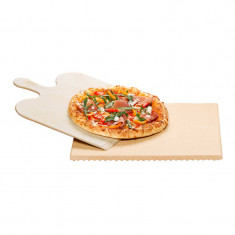 Set pentru coacere pizza Rommelsbacher, 36 x 35 cm, suport lemn foto