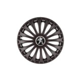 Set 4 capace roti 16 inchi (R16) Dino Negru, Compatibil Cu Peugeot