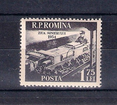 ROMANIA 1954 - ZIUA MINERULUI - MNH - LP 365 foto