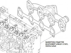 Garnitura colector esapament Dacia Logan Sandero Duster si Renault 1.5 dci foto