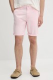 Tommy Jeans pantaloni scurti barbati, culoarea roz, DM0DM21950