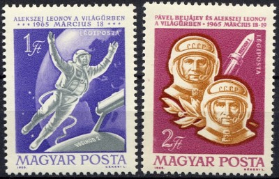 B1614 - Ungaria 1965 - Cosmos 2v.,neuzat,perfecta stare foto
