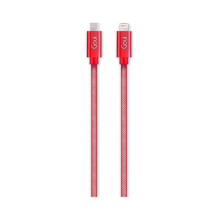 Cablu Date si Incarcare USB Type-C la Lightning Goui Metallic, 1 m, Rosu G-METALLICC94-R