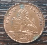 (M1083) MONEDA BELGIA - 2 CENTIMES 1919, DES BELGES, STARE FOARTE BUNA