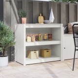 VidaXL Dulap de bucătărie exterior Alb 106x55x92 cm Lemn masiv de pin
