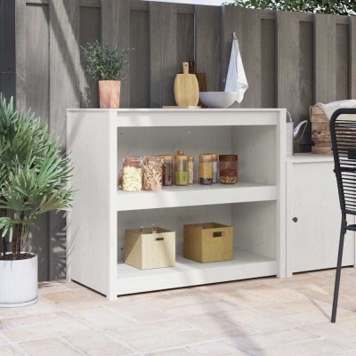 vidaXL Dulap de bucătărie Alb 106 x 55 x 92 cm Lemn masiv de pin 868162 foto