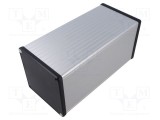 Carcasă aluminiu HAMMOND 1455 cu panou ABS gri 104,5x220x104,5 mm