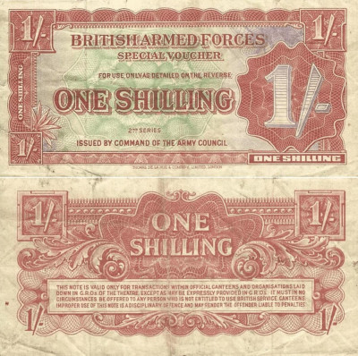 1948, 1 shilling, a 2-a serie (P-M18a) - Forțele Armate Britanice! foto