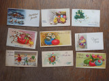 LOT 9 FELICITARI, PERIOADA INTERBELICA, FRUMOS ILUSTRATE, 2, Necirculata, Printata