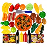 Set de Joacă Pizza, 50 Piese, Alimente Artificiale, Multicolor, Plastic, pentru Copii 3+ Ani, Oem