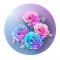 Sticker decorativ Trandafiri, Roz, 60 cm, 8186ST