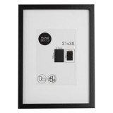 Tablou Decorativ cu Paspartu, Rama din MDF, 21x30cm, Negru, CMCLASS