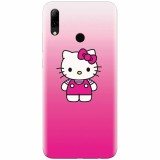 Husa silicon pentru Huawei P Smart 2019, Cute Pink Catty