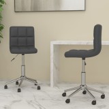 Cumpara ieftin Scaune de bucătărie pivotante, 2 buc., gri, piele artificială