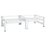 vidaXL Suport mașină de spălat/uscător, cu rafturi retractabile, alb 51196
