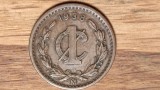 Mexic - moneda de colectie bronz - 1 centavo 1938 - an mai rar - impecabila !, America Centrala si de Sud