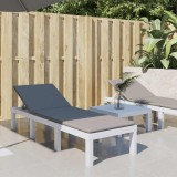 vidaXL Șezlong cu perne, alb, PP 364724