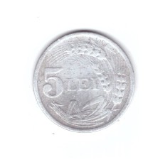Moneda 5 lei 1947, circulata, stare relativ buna, curata foto