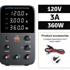 Sursa laborator de curent continuu programabila 120V 3A 360W