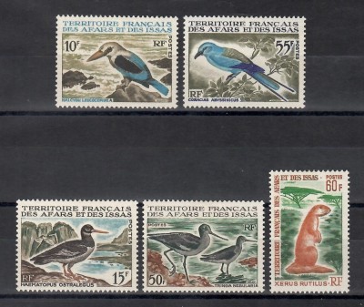 Afars et Issas 1967 - Păsări si Fauna, 2 Serii, (cota 59 Euro) (vezi descrierea) foto