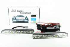 Lumini de zi DRL D06 12V-24V Lumina Alba TopCars foto