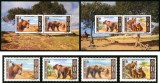 Mongolia 1998 - Set/Lot Excepțional &bdquo;Ursul de Gobi / Mazaalai &rdquo;: Seria Completă de 4 Valori + 2 Mini-Colițe / Blocuri de C&acirc;te 2 Timbre MNH -MNG1