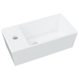 Cumpara ieftin Chiuveta de baie, alb, 48x25x15 cm, ceramica