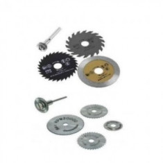 Pachet Set disc freza ,metal,lemn si beton , prindere 6 mm + Set Disc freza debitat metal 6 piese