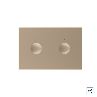 Modul intrerupator dublu cap scara / cap cruce cu touch Livolo standard Italian, Serie noua SmartElectro IntelligentHouse foto