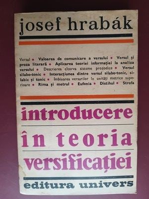 Introducere in teoria versificatiei- Josef Hrabak foto