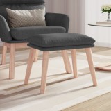 VidaXL Taburet, gri &icirc;nchis, 45x29,5x35 cm, material textil