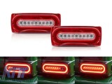 Set de stopuri LED dinamice de tuning potrivit pentru Mercedes G-Class W463 1999-2018 cu baza rosie/alba, stanga si dreapta Performance AutoTuning