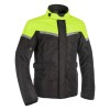 Geaca textila impermeabila Oxford Spartan, versiune lunga, culoare negru/fluo, m... Cod Produs: MX_NEW SM210102MOX