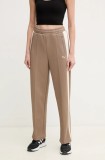 Puma pantaloni de trening femei, culoarea maro, modelator, 629797