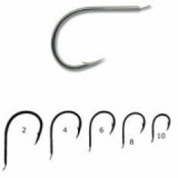 Carlig Mustad nichel forjat revers rotund 10001BLN/10buc plic (Marime Carlige: Nr. 6)