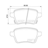 Placute frana Opel Adam (M13) 10.12-02.19, Corsa E (X15) 09.14-, Corsa E Box / Liftback (X15) 09.14-, Spate, BREMBO