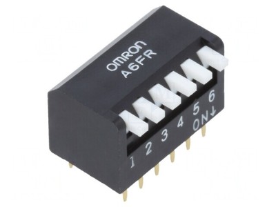 Comutator DIP-SWITCH 6 Secțiuni ON-OFF 24VDC foto