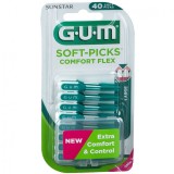 Set 40x Periute Interdentare, GUM, Soft-Picks Comfort Flex, Large, pentru Curatare in Profunzime, Pe