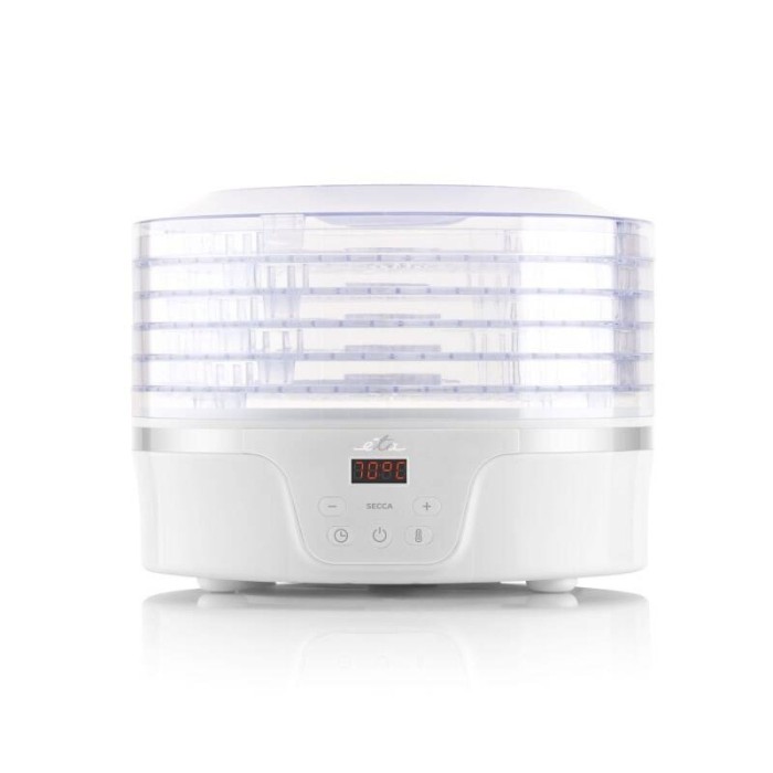 Deshidrator de alimente ETA Secca 7301 90000, 380 W, 5 niveluri, 35-70 &deg;C, afisaj LED, alb
