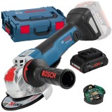Bosch GWX 18V-10 PSC X-LOCK + ProCORE - Polizor unghiular 125 mm valiza speciala accesorii + Acumulator Li-Ion 18 V 4 Ah