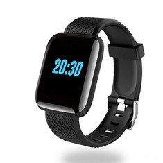 Ceas smartwatch ZYTEQ&reg; inteligent, fitness/sport, rezistent la apa, ecran 1.3&quot;, notificari, alarma, pasi, ritm cardiac, somn, Android/iOS, negru