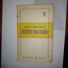 CY - Virgil GHEORGHIU "Initiere Muzicala / Biblioteca de Buzunar Nr. 17" 1946