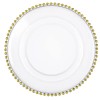 Farfurie eleganta mare Pufo Gentle Gold pentru desert, aperitive, 31 cm