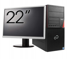 Pachet Calculator Fujitsu Siemens P720, Intel Core i3-4130 3.40GHz, 4GB DDR3, 500GB SATA, DVD-ROM + Monitor 22 Inch NewTechnology Media foto